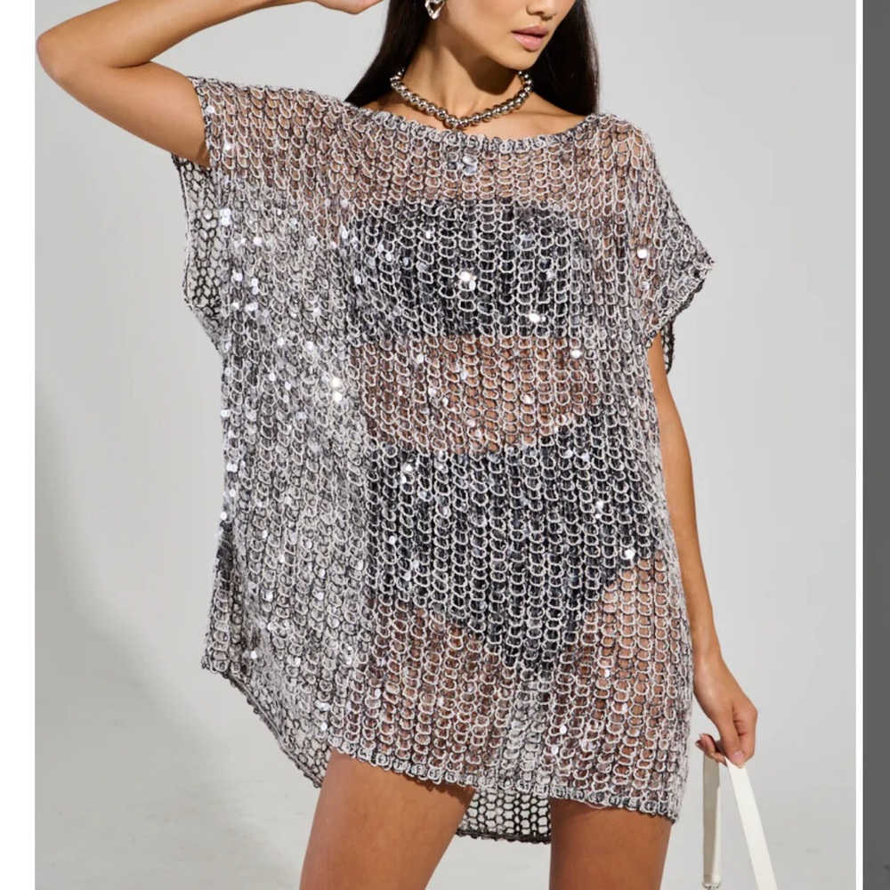 Sequin tunic dress